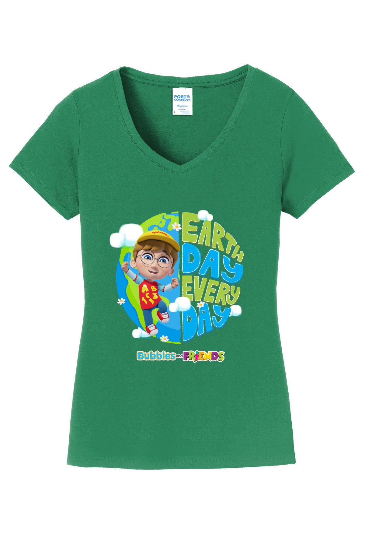 Bubbles & Friends Earth Day Braden V-Neck Tee