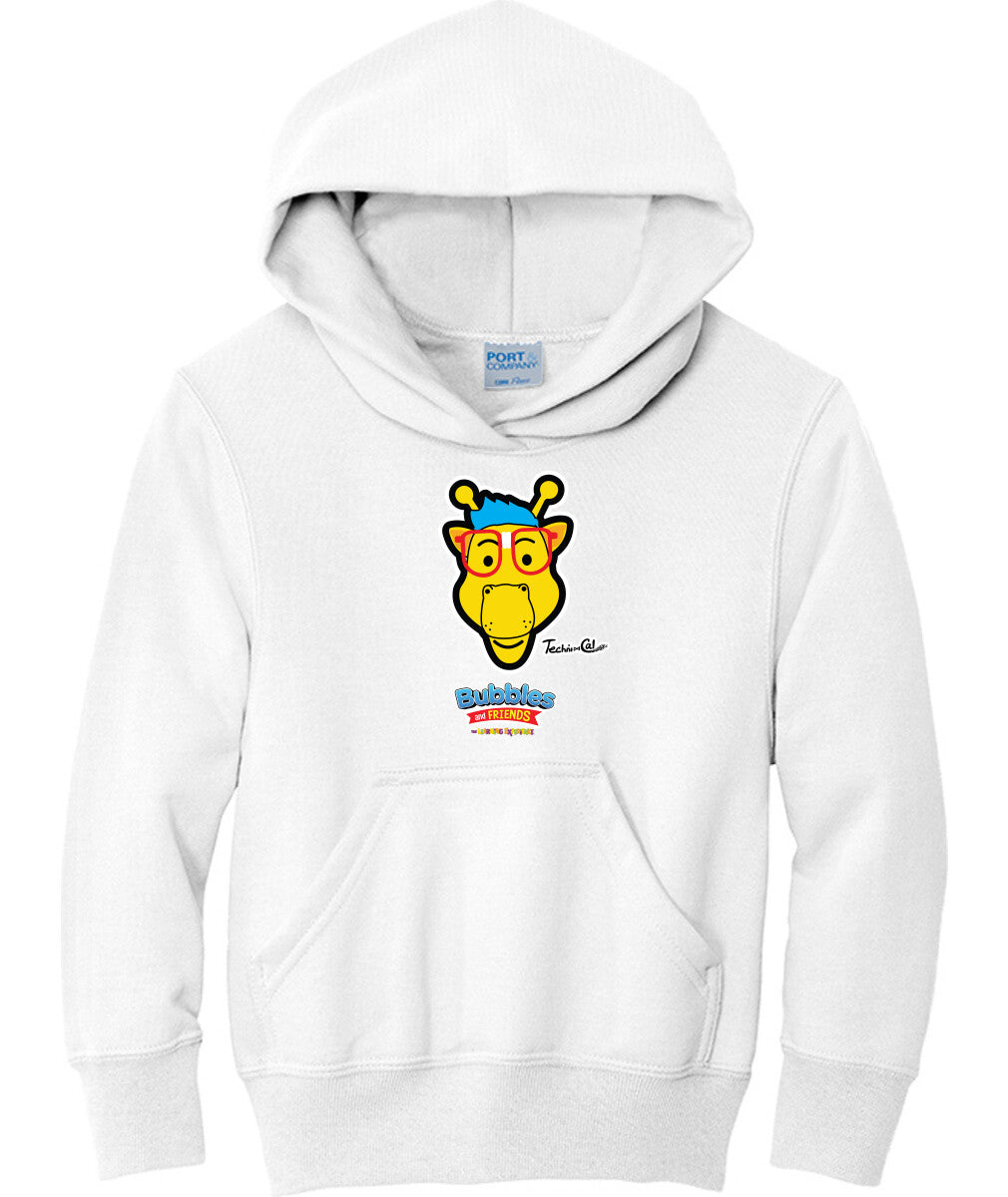 Bubbles & Friends- Friends from Happyville 'Technical' Children's Fleece Pullover Hooded Sweatshirt
