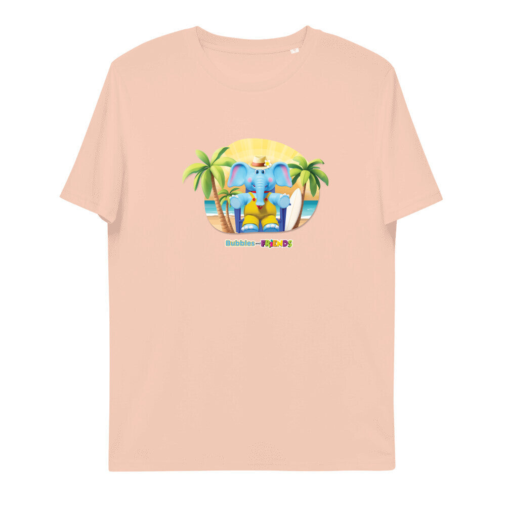 Bubbles & Friends Summer Beach Unisex Organic Cotton T-Shirt