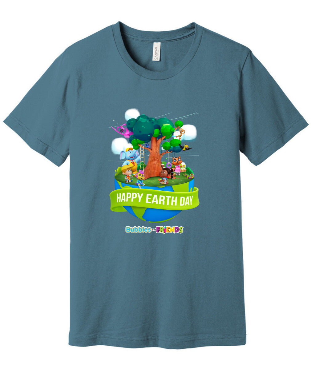 Bubbles & Friends Earth Day Planet Unisex Jersey Tee
