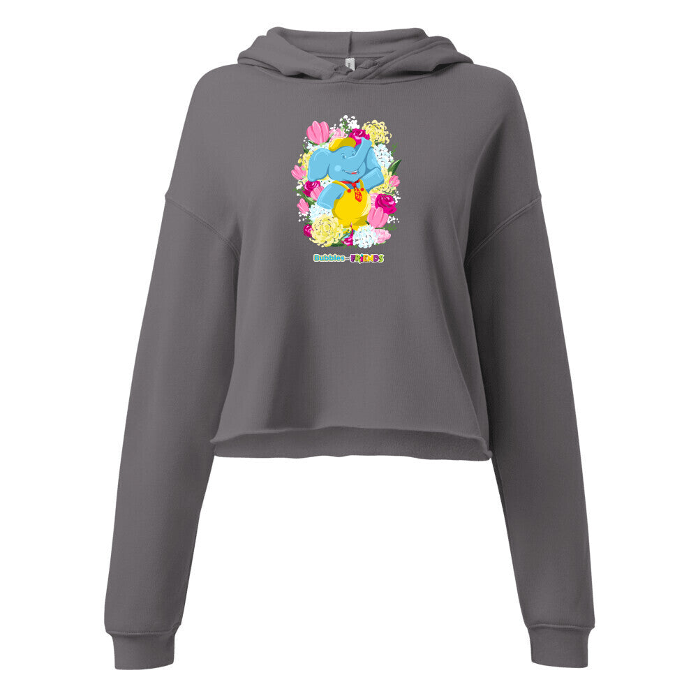 Bubbles & Friends Mothers Day Flowers Women's Cropped Hoodie
