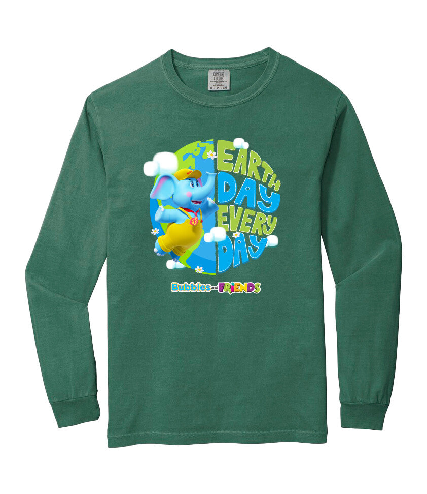 Bubbles & Friends Earth Day Everyday Unisex Long Sleeve Tee