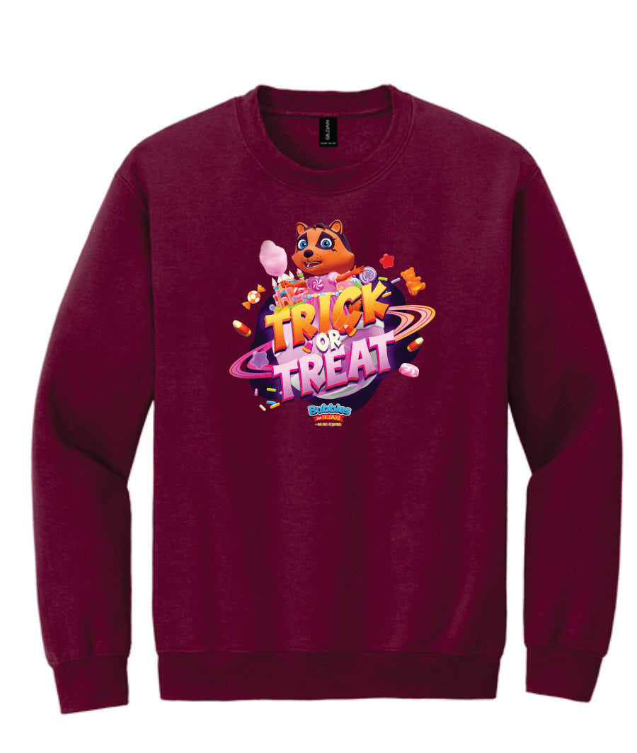 Bubbles & Friends Trick or Treat Penny Unisex Crewneck