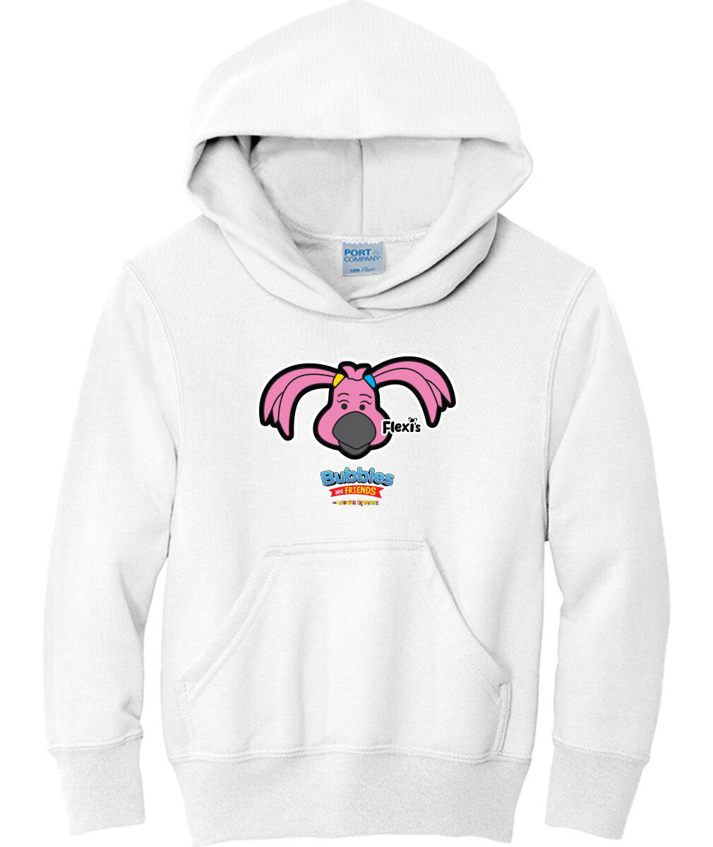 Bubbles & Friends- Friends from Happyville 'Flexi' Children's Fleece Pullover Hooded Sweatshirt