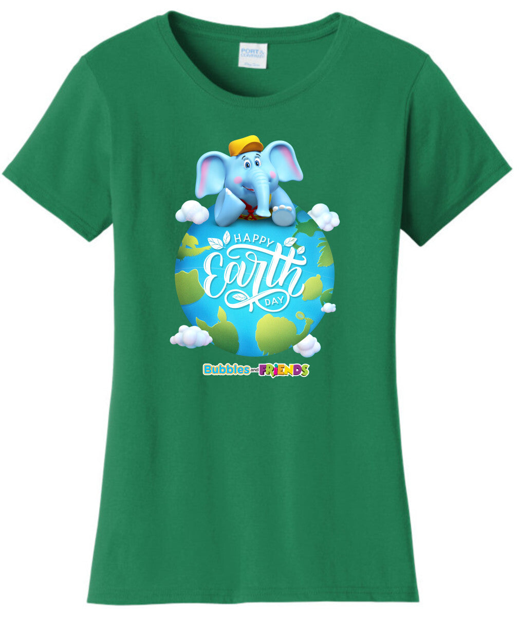 Bubbles & Friends Earth Day Planet Women's T-shirt
