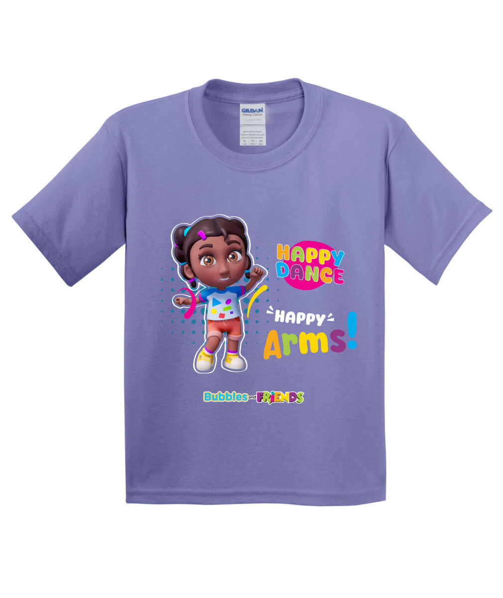 Bubbles and Friends β Happy Dance Collection Happy Arms Children T-Shirt