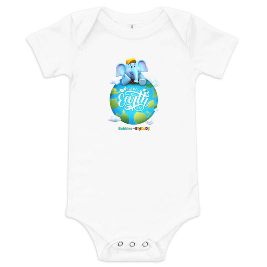 Bubbles & Friends Earth Day Planet Baby Short Sleeve Onesie