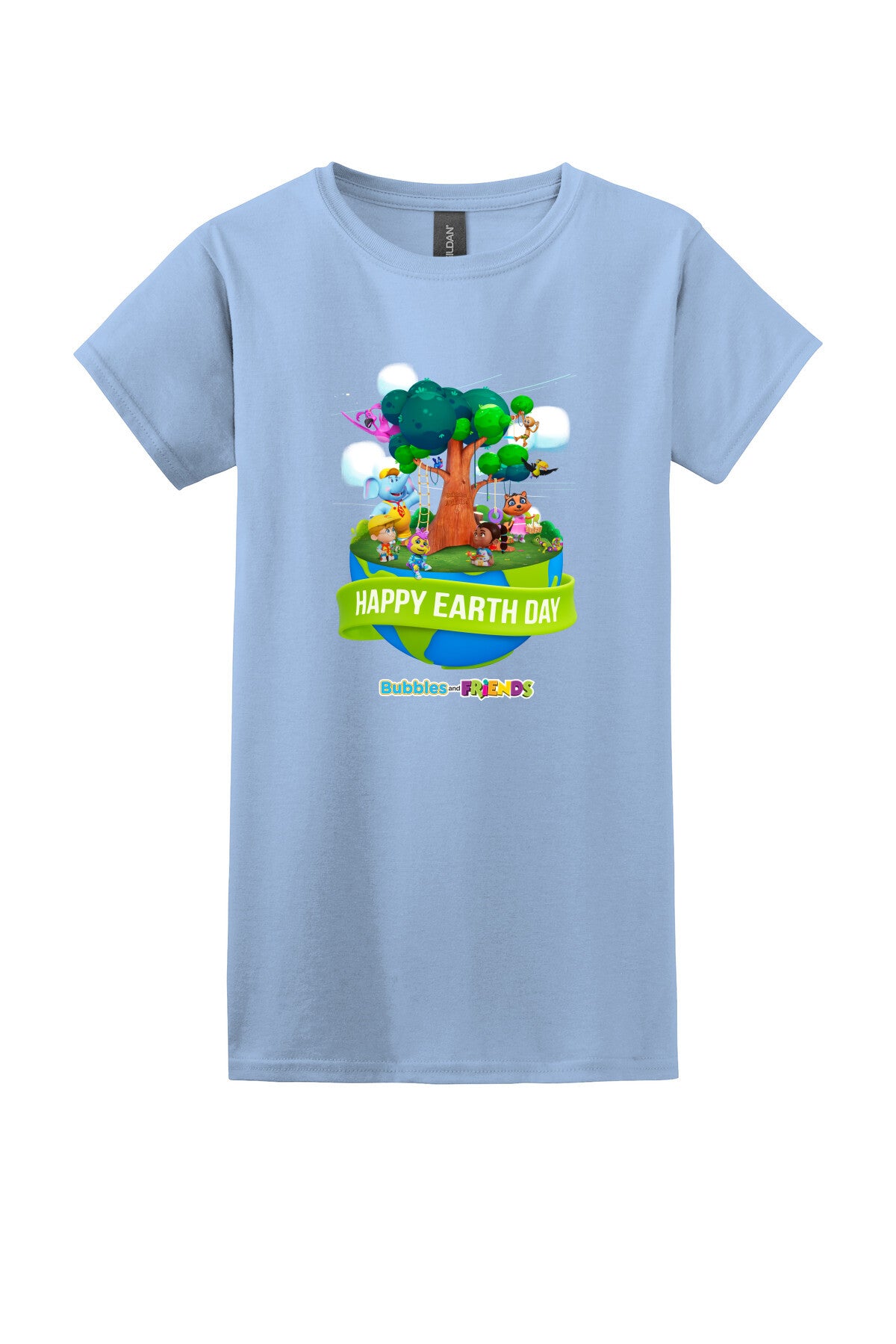 Bubbles & Friends Earth Day Friends Women's T-Shirt. 64000L