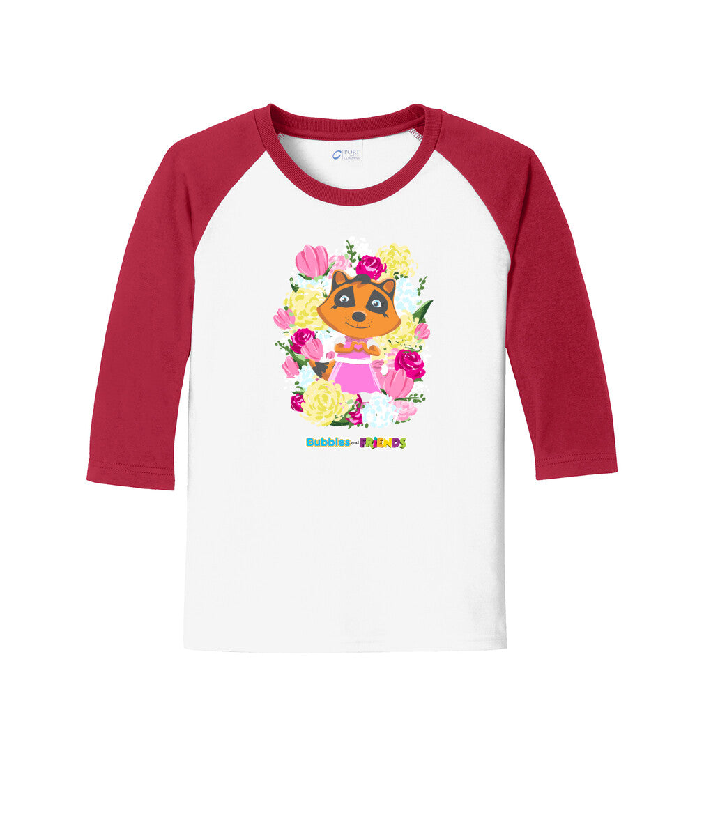 Bubbles & Friends Mothers Day Penny 3/4 Sleeve Raglan Tee