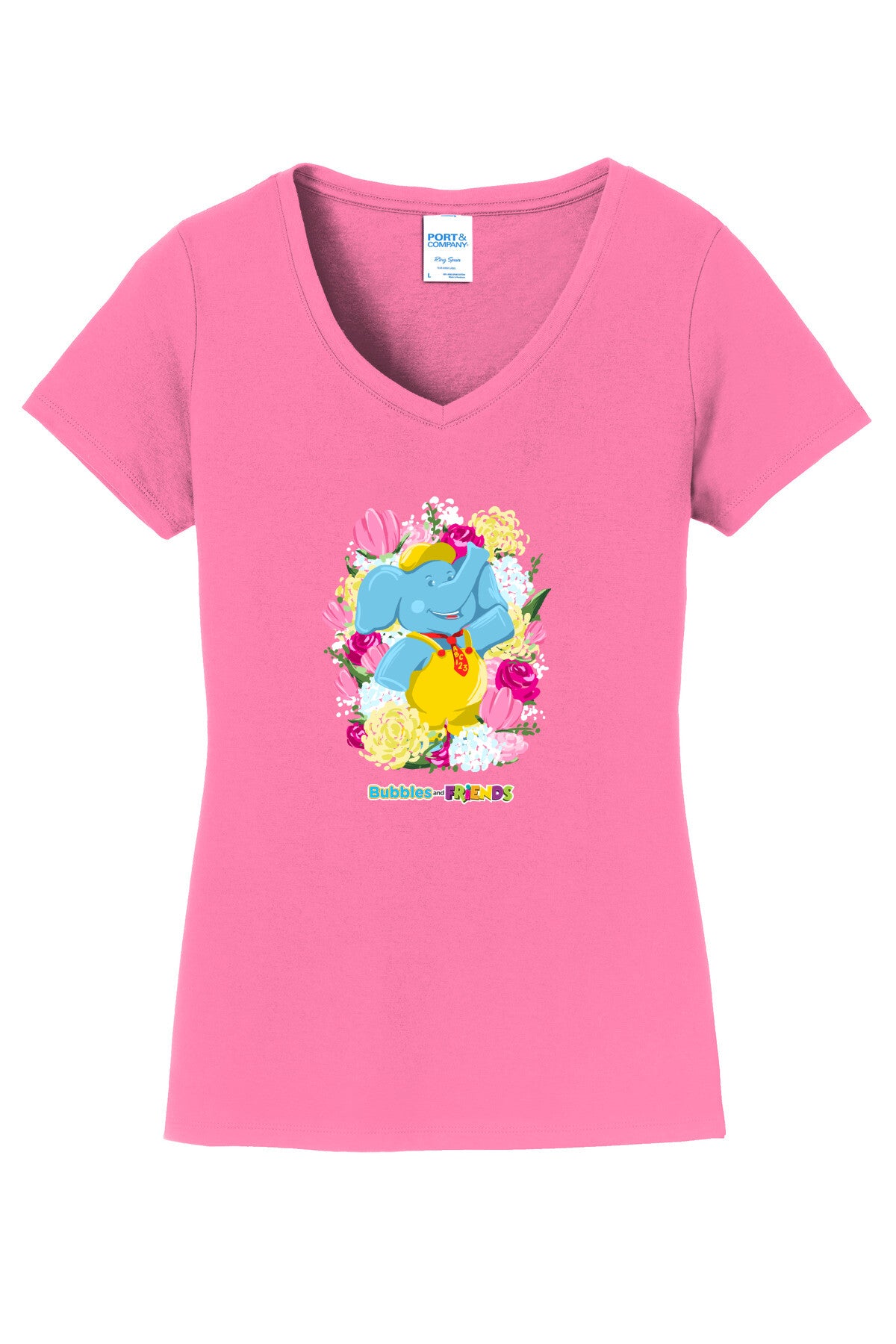 Bubbles & Friends Mothers Day Flowers Women's V-Neck T-Shirt