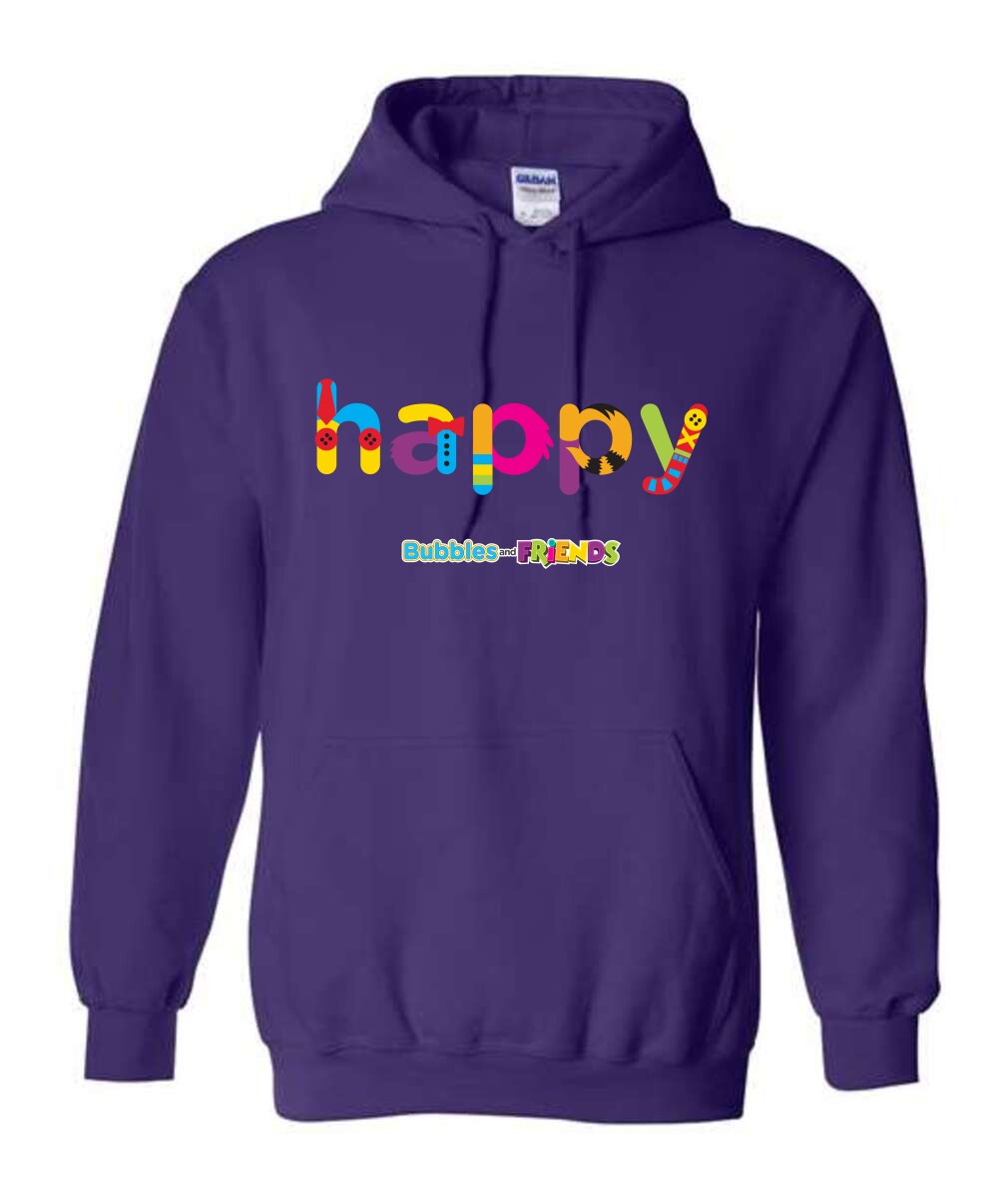 Bubbles & Friends HAPPY Unisex Pullover Hoodie