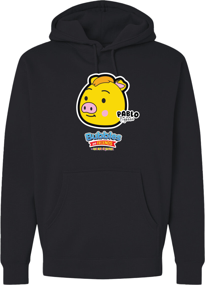 Bubbles & Friends- Friends from Happyville 'Pablo' Midweight Hooded Sweatshirt- Unisex