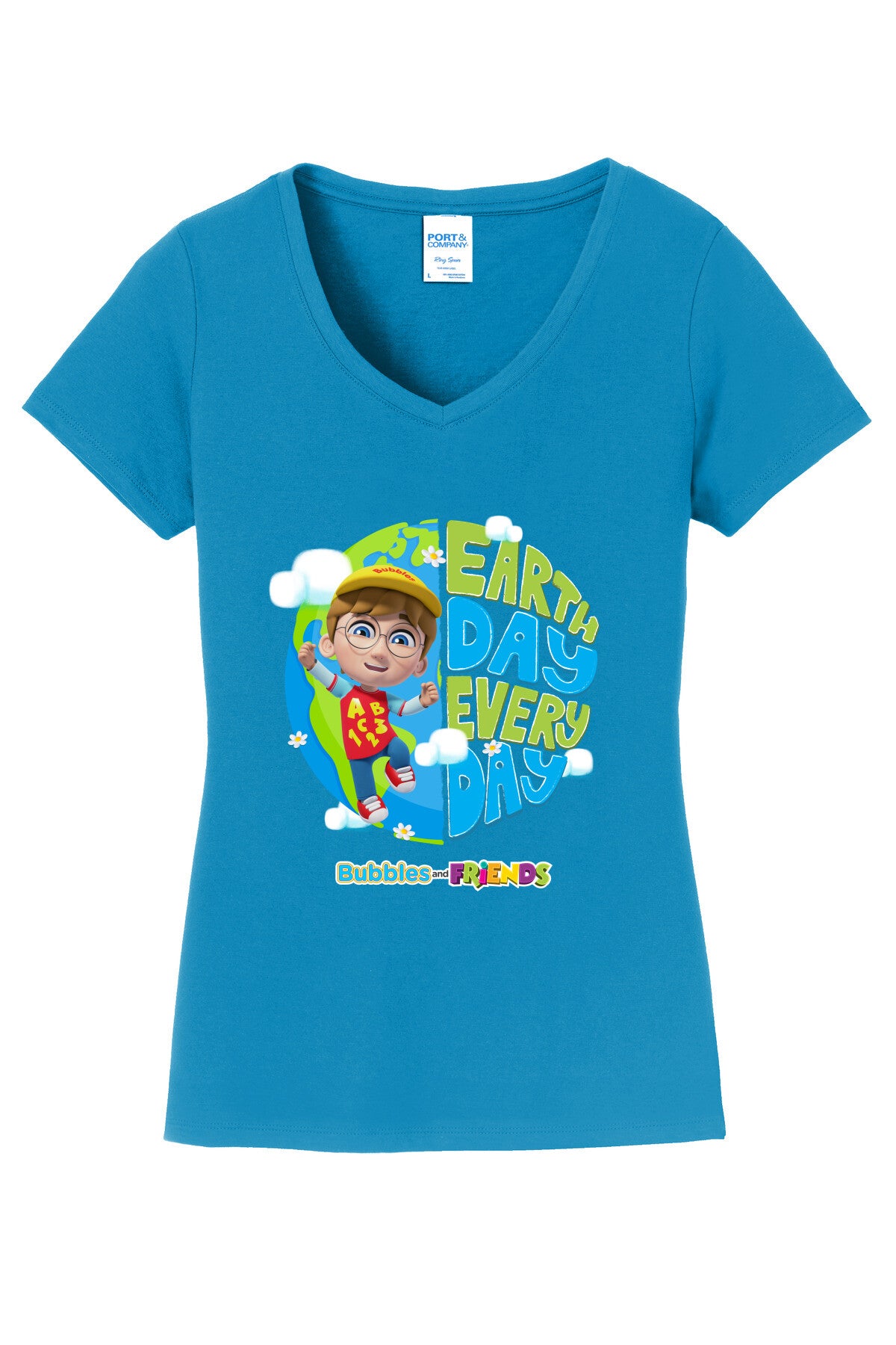 Bubbles & Friends Earth Day Braden V-Neck Tee