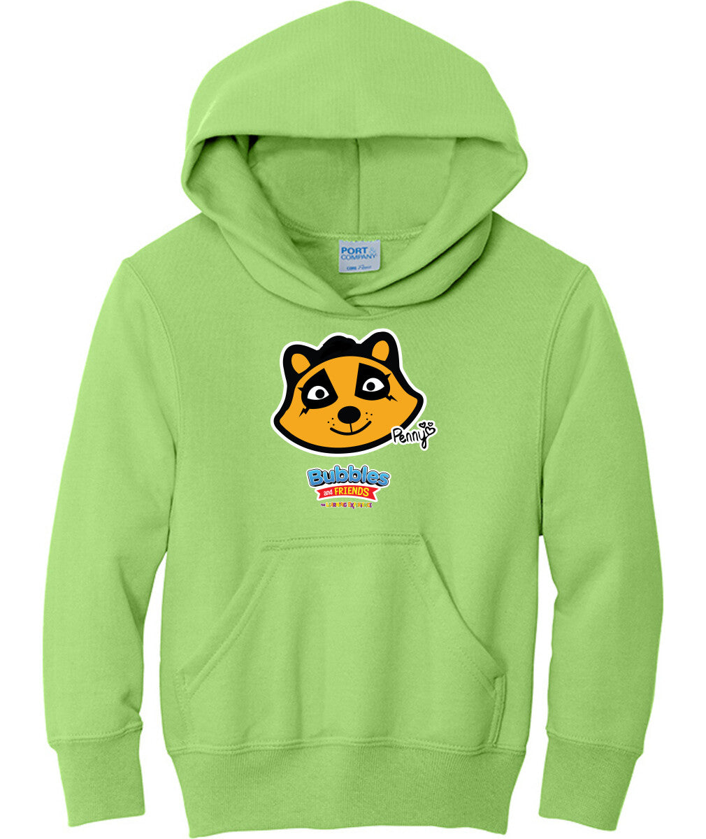 Bubbles & Friends- Friends from Happyville 'Penny' Children's Fleece Pullover Hooded Sweatshirt