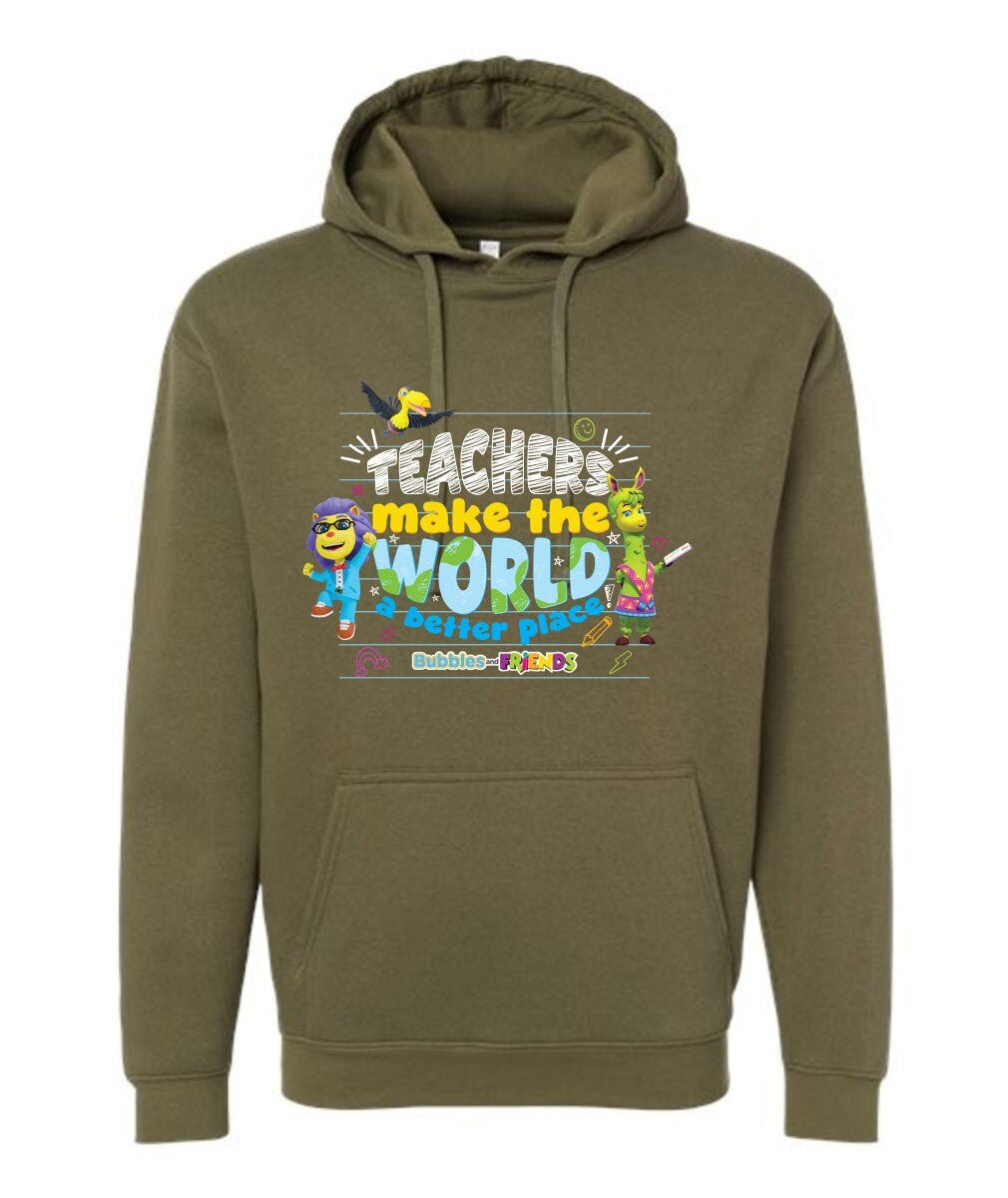 Bubbles & Friends Teacher appreciation World Adult Hoodie