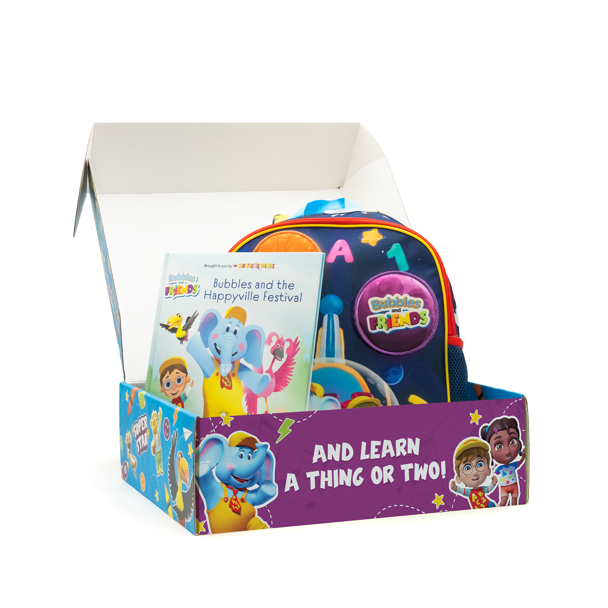 Boys Backpack and Book Starter Kit – Bubbles and Friends