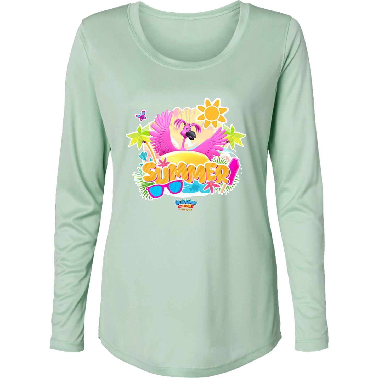 Bubbles & Friends Summer UPF 50+ Protection Women's Performance Long Sleeve T-Shirt
