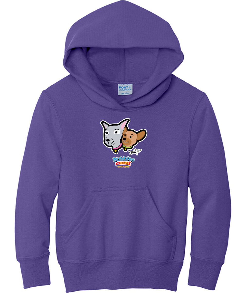 Bubbles & Friends- Friends from Happyville ' Grace & Charity' Children's Fleece Pullover Hooded Sweatshirt