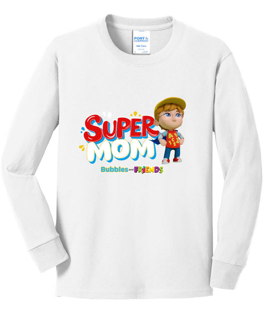 Bubbles & Friends Mothers Day Braden Children's Youth Long Sleeve Tee