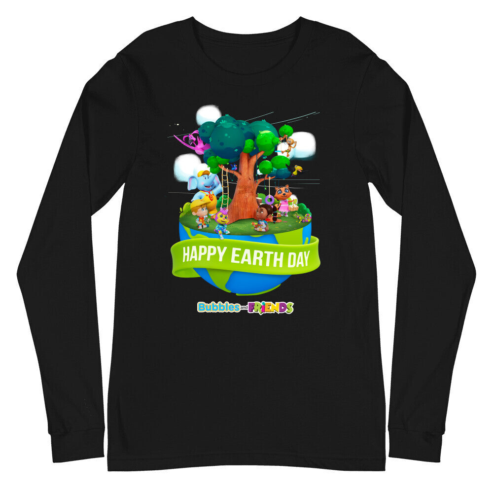 Bubbles & Friends Earth Day Friends Unisex Long Sleeve Tee