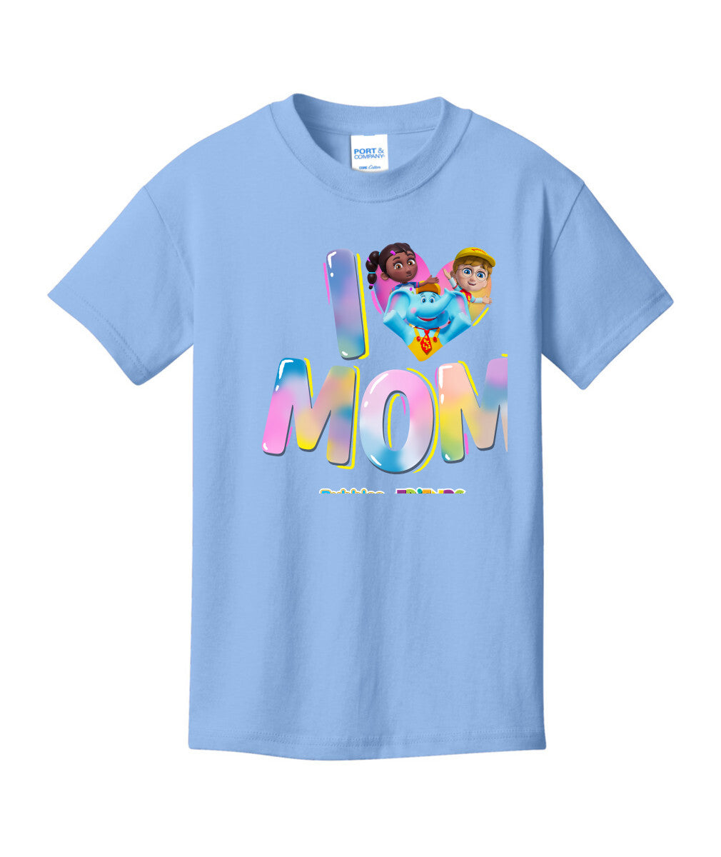 Bubbles & Friends Mothers Day I love Mom Children's T-Shirt
