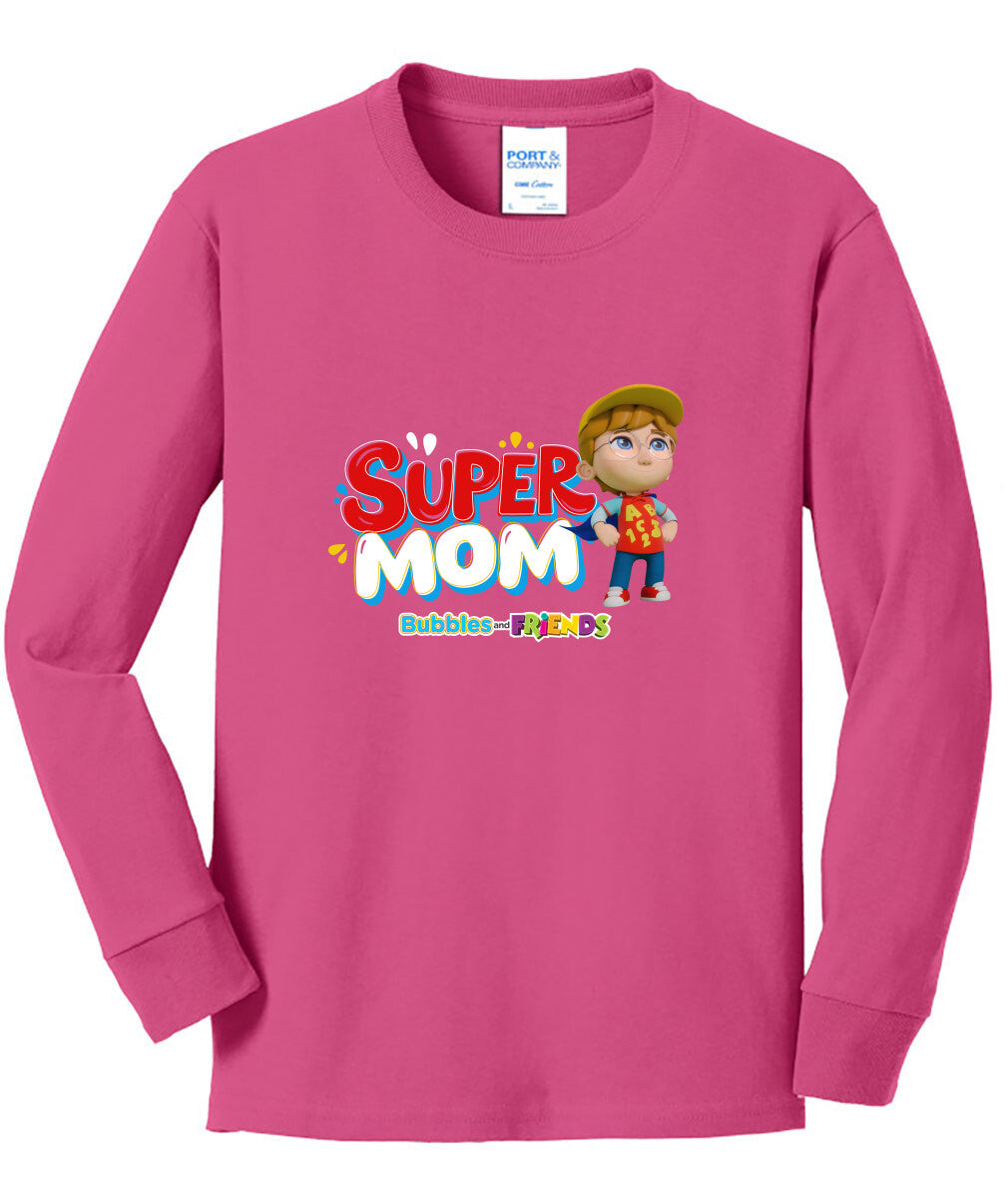 Bubbles & Friends Mothers Day Braden Children's Youth Long Sleeve T-Shirt