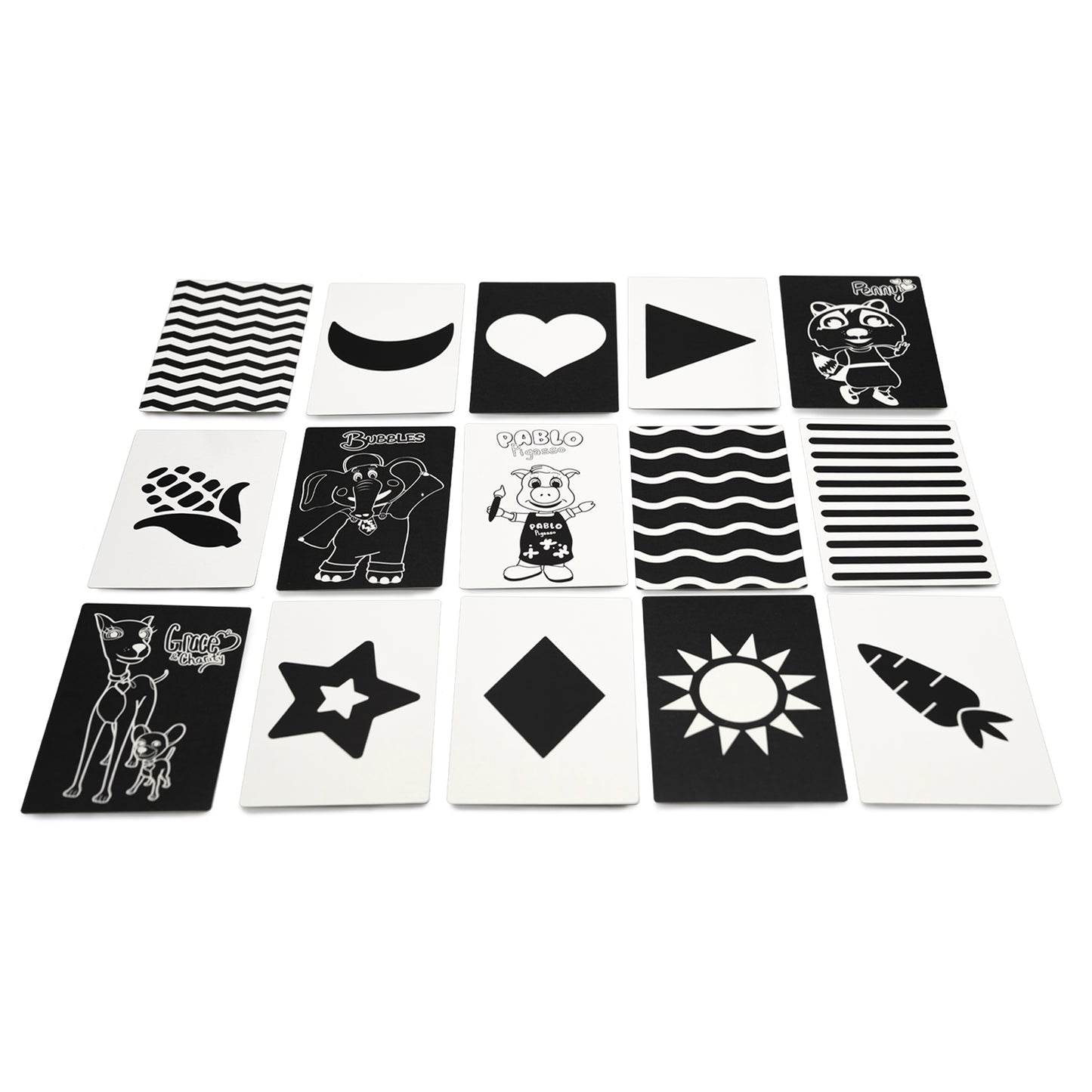 Bubbles and Friends / The Learning Experience Infant Contrast Cards - 0- 3 Months