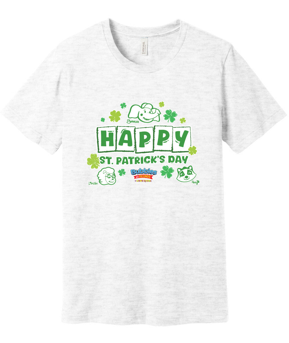 Bubbles & Friends Happy St. Patrick's Day Unisex Jersey Short Sleeve Tee
