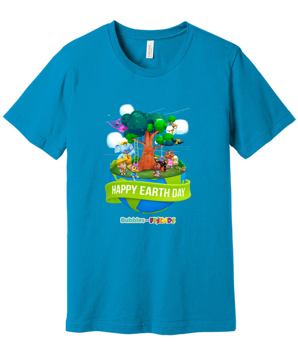 Bubbles & Friends Earth Day Planet Unisex Jersey Tee