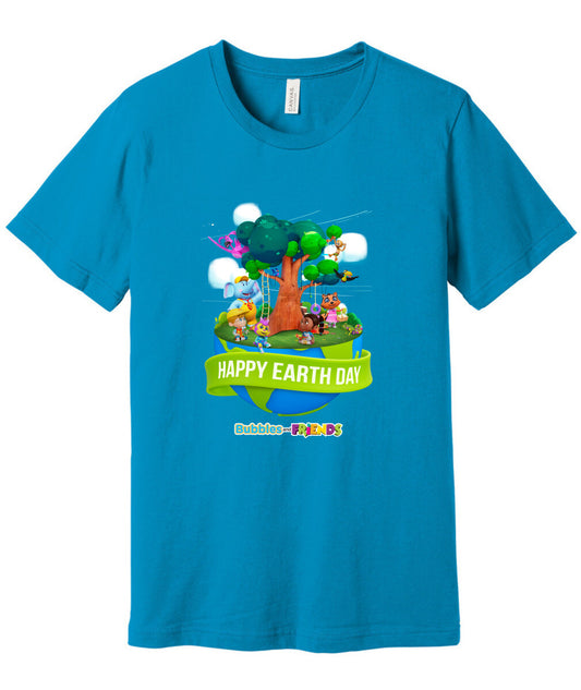 Bubbles & Friends Earth Day Planet Unisex Jersey Tee