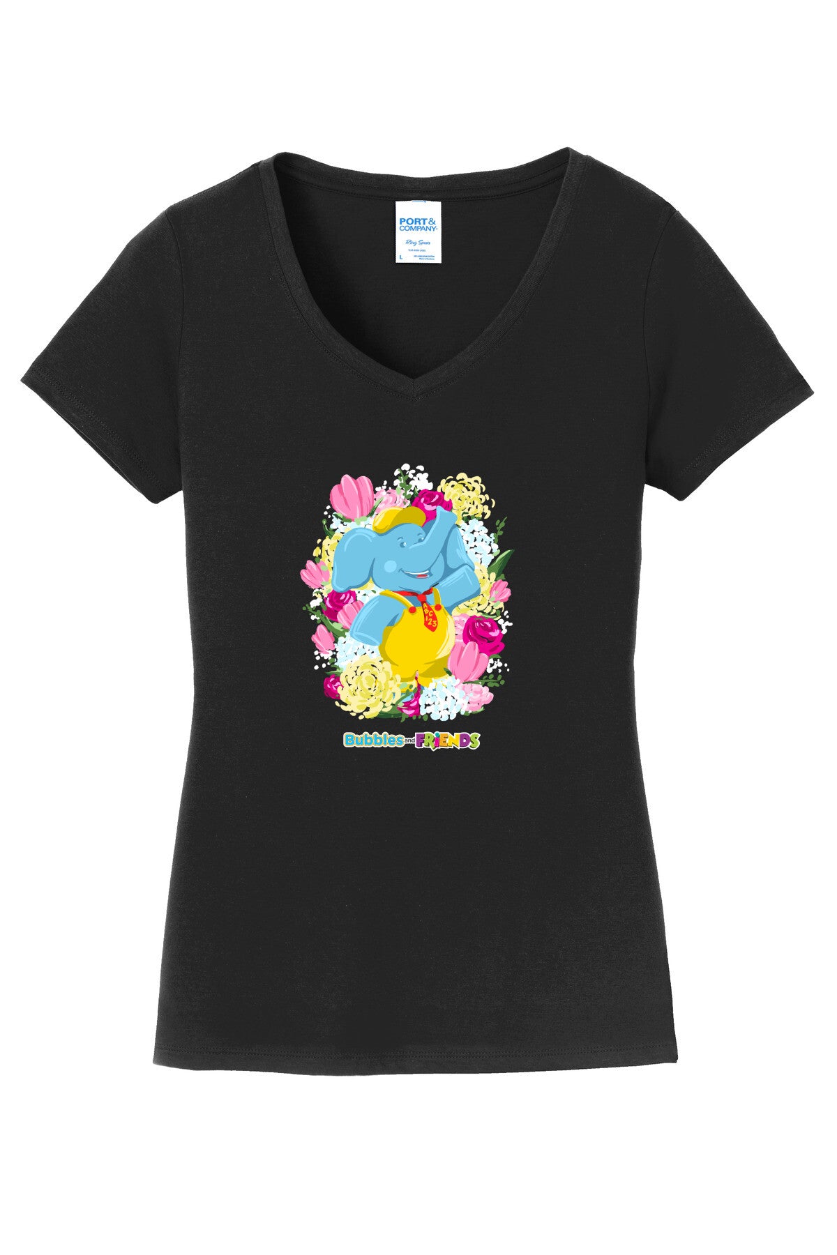 Bubbles & Friends Mothers Day Flowers Women's V-Neck T-Shirt