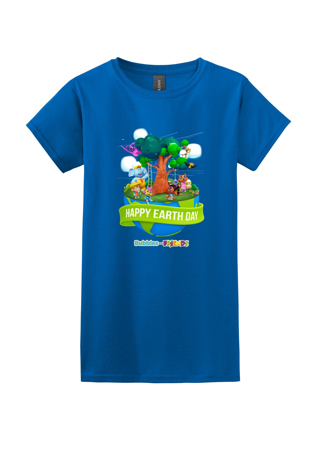 Bubbles & Friends Earth Day Friends Women's T-Shirt. 64000L