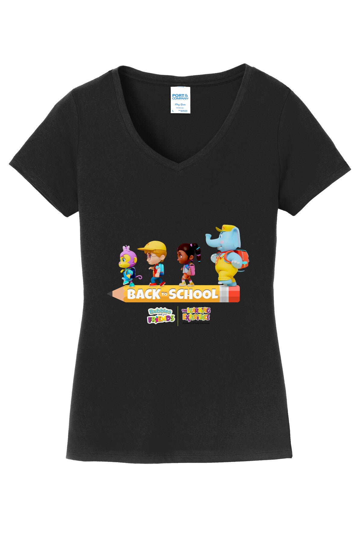 Bubbles & Friend BTS Pencil Walk V-Neck Tee