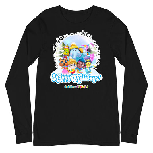 Bubbles & Friends Holiday Long Sleeve T-Shirt- All Friends Snowflake