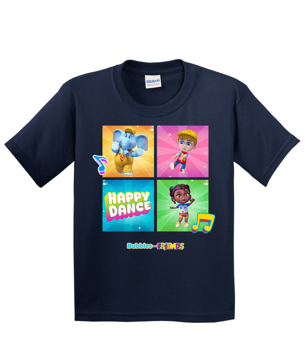 Bubbles and Friends β Happy Dance Collection Happy Team Children T-Shirt