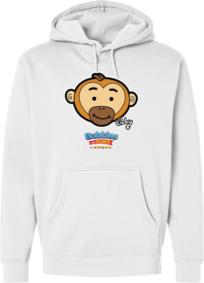 Bubbles & Friends- Friends from Happyville 'Gibby Gibbon' Midweight Hooded Sweatshirt- Unisex