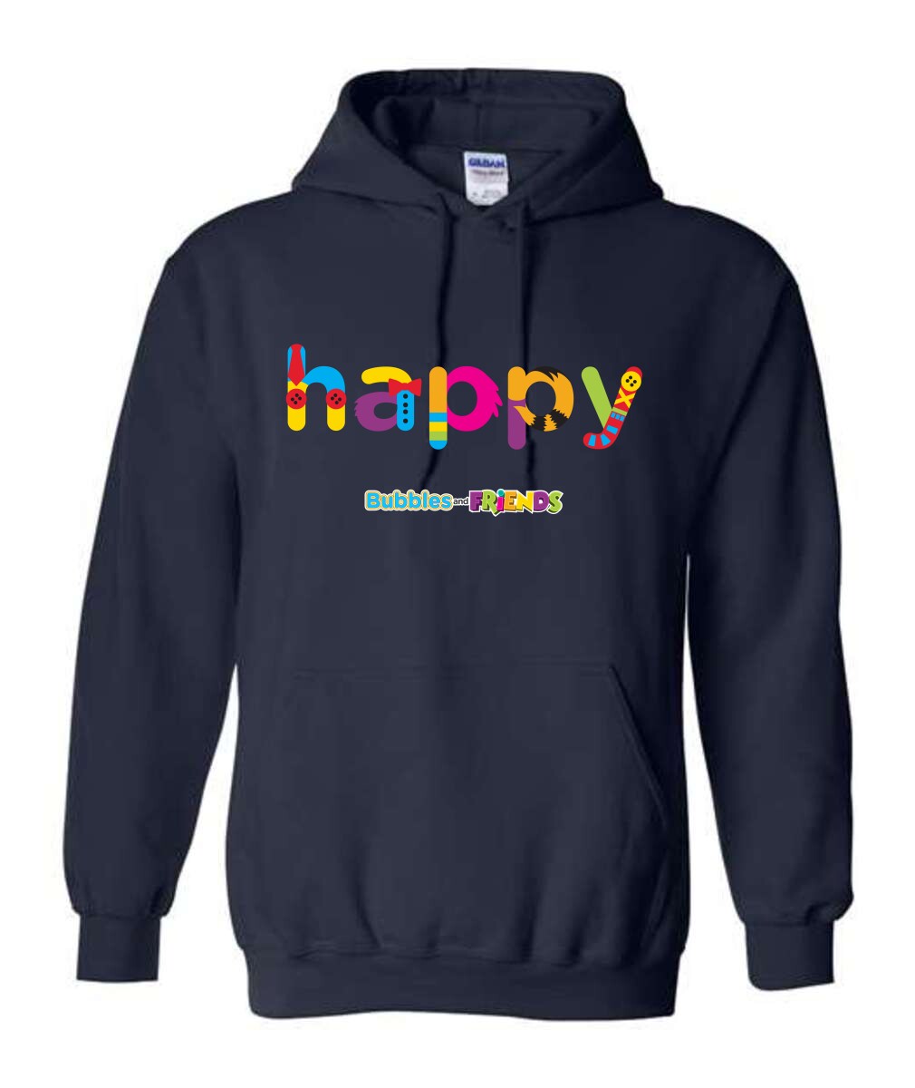 Bubbles & Friends HAPPY Unisex Pullover Hoodie