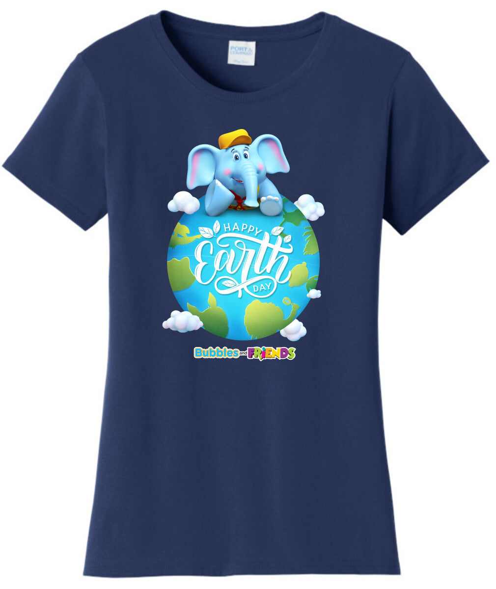 Bubbles & Friends Earth Day Planet Women's T-shirt