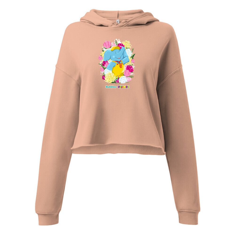 Bubbles & Friends Mothers Day Flowers Women's Cropped Hoodie