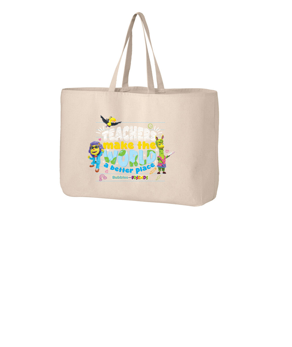 Bubbles & Friends Teacher Appreciation Jumbo Tote Bag