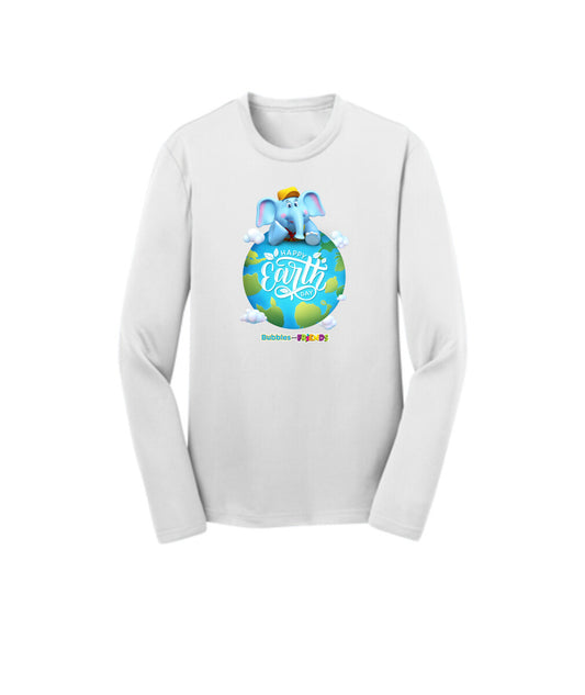 Bubbles & Friends Earth Day Planet Children's Long Sleeve Tee