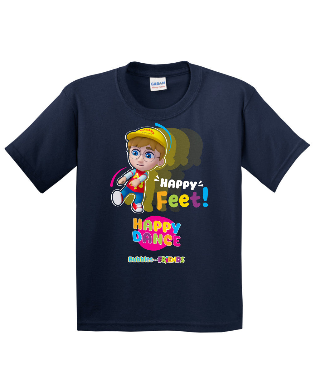 Bubbles and Friends β Happy Dance Collection Happy Feet Children T-Shirt
