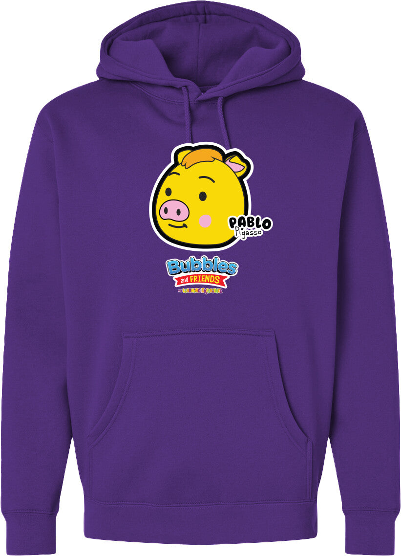 Bubbles & Friends- Friends from Happyville 'Pablo' Midweight Hooded Sweatshirt- Unisex
