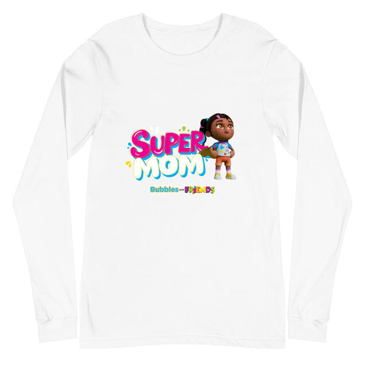 Bubbles & Friends Mothers Day SuperMom Unisex Long Sleeve Tee