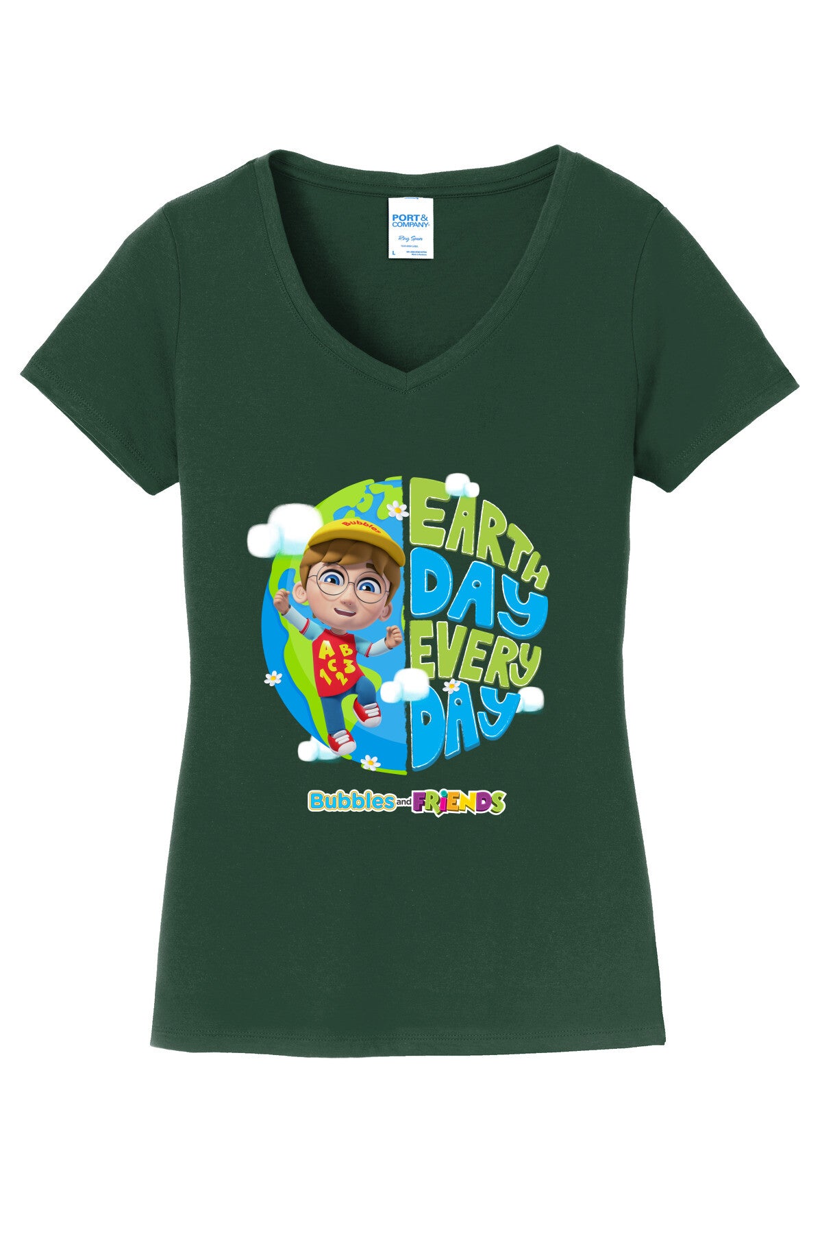 Bubbles & Friends Earth Day Braden V-Neck Tee