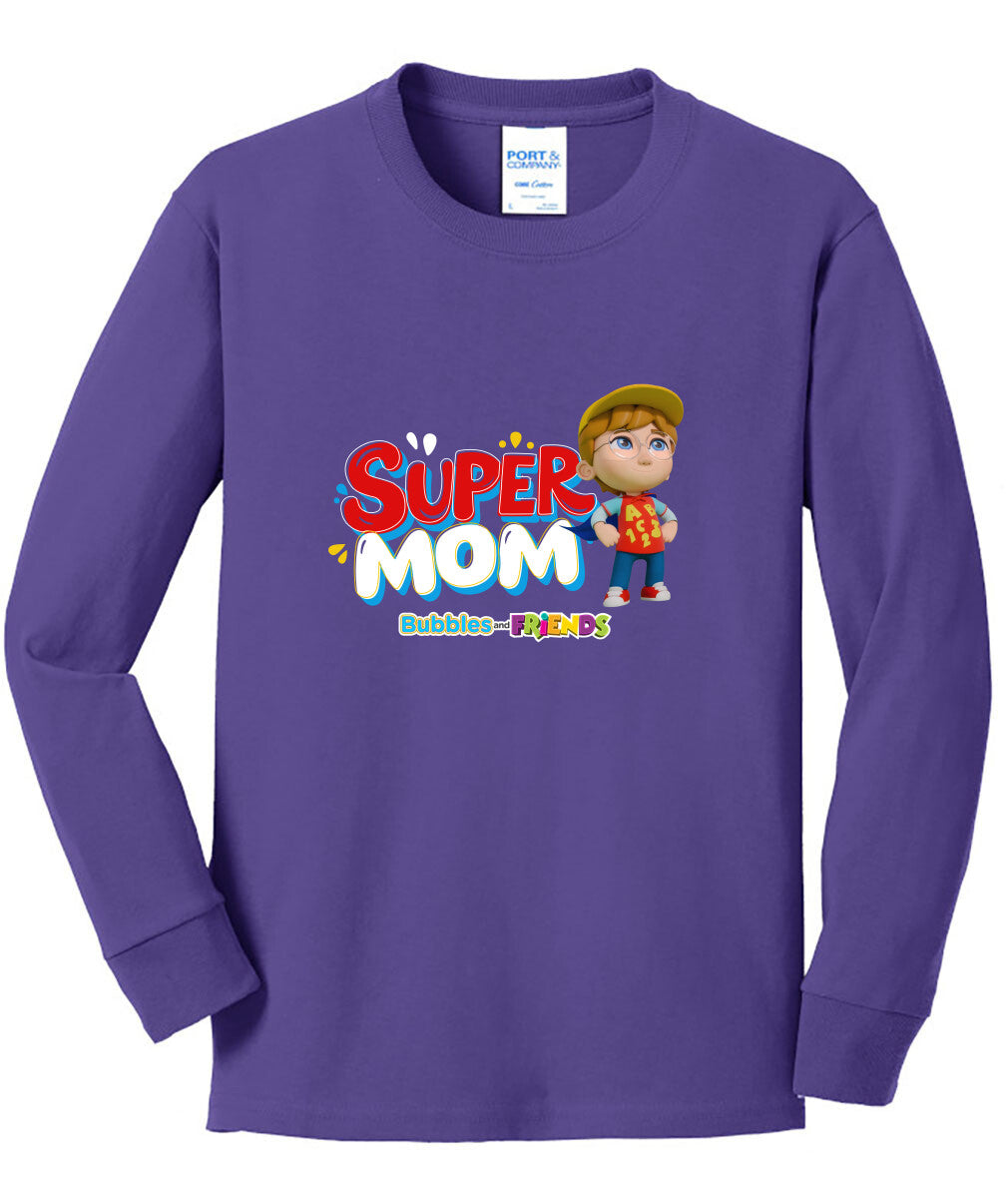 Bubbles & Friends Mothers Day Braden Children's Youth Long Sleeve T-Shirt