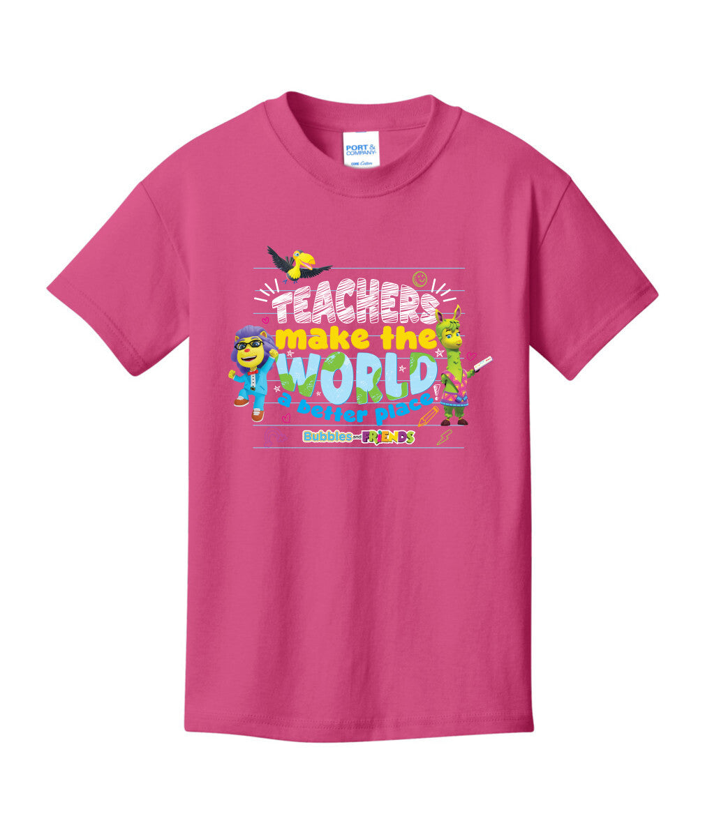 Bubbles & Friends Teacher Appreciation World Children's T-shirt