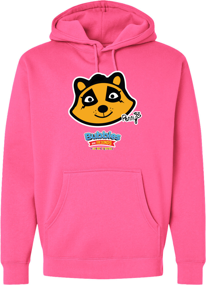 Bubbles & Friends- Friends from Happyville 'Penny Polite' Midweight Hooded Sweatshirt- Unisex