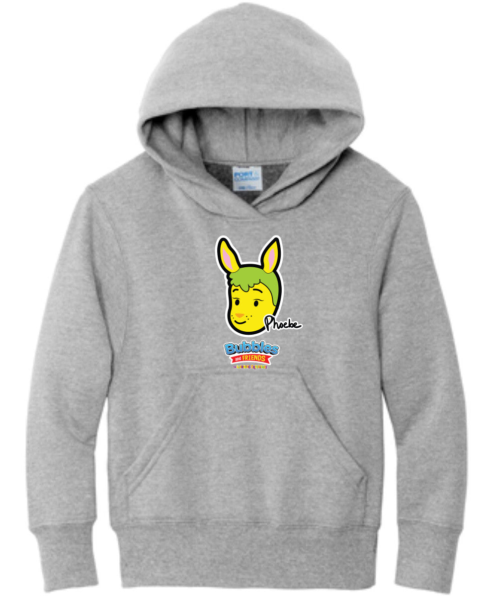 Bubbles & Friends- Friends from Happyville 'Phoebe' Children's Fleece Pullover Hooded Sweatshirt