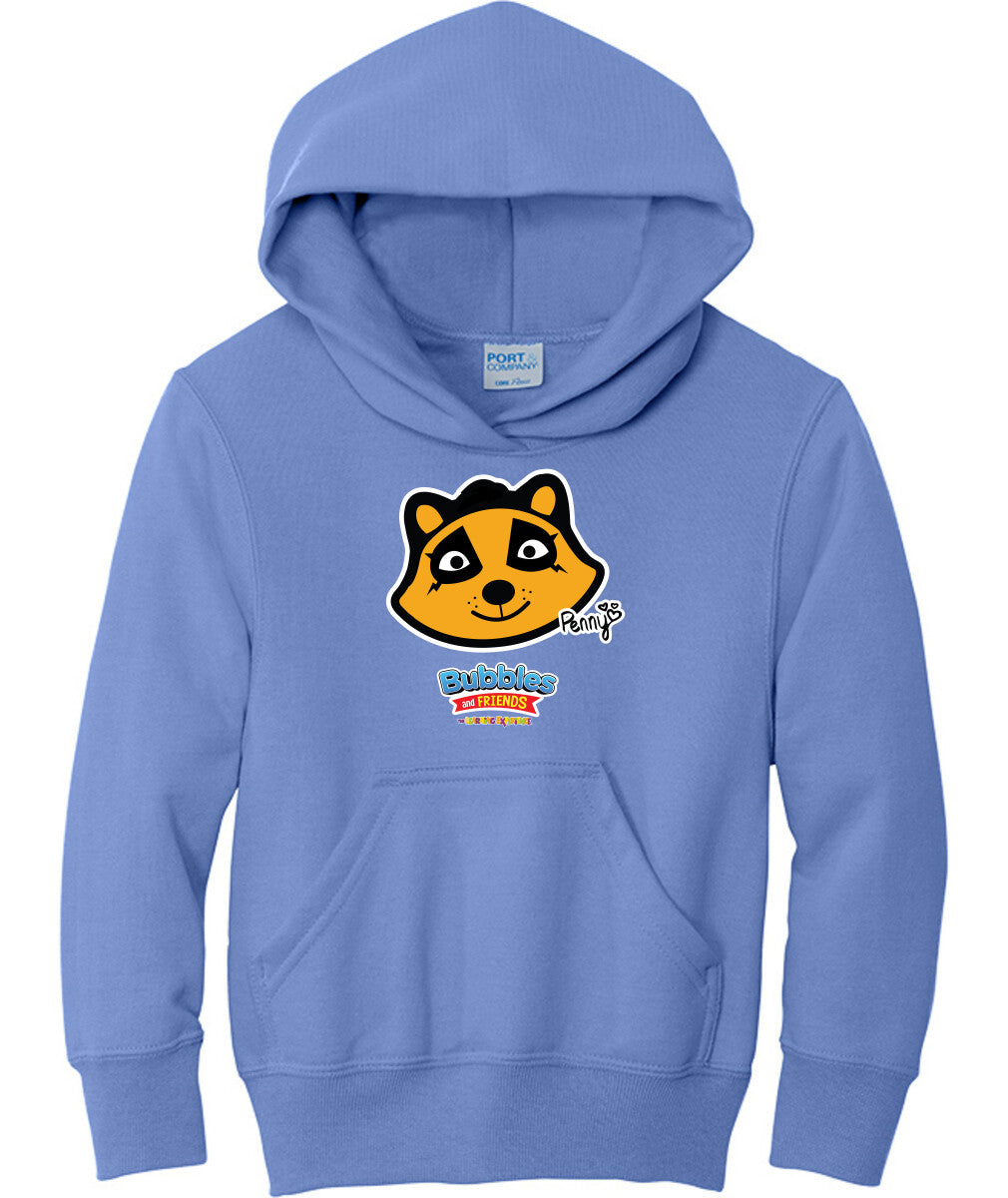 Bubbles & Friends- Friends from Happyville 'Penny' Children's Fleece Pullover Hooded Sweatshirt